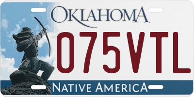 OK license plate 075VTL