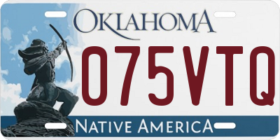 OK license plate 075VTQ