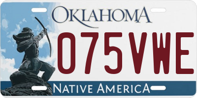 OK license plate 075VWE