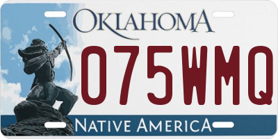 OK license plate 075WMQ