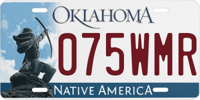OK license plate 075WMR