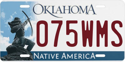 OK license plate 075WMS