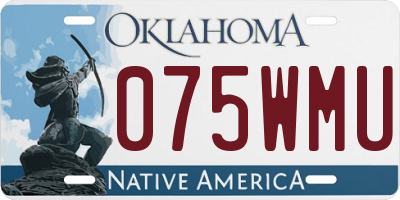 OK license plate 075WMU