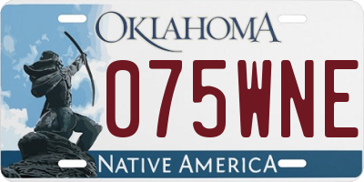 OK license plate 075WNE