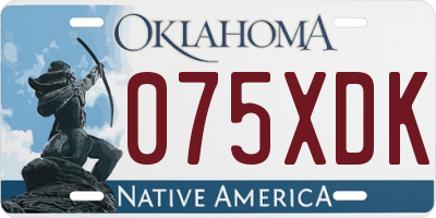 OK license plate 075XDK