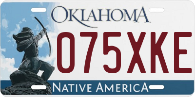 OK license plate 075XKE
