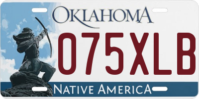 OK license plate 075XLB