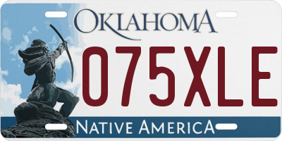 OK license plate 075XLE