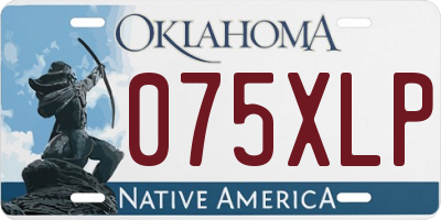 OK license plate 075XLP