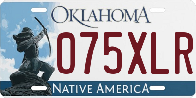 OK license plate 075XLR