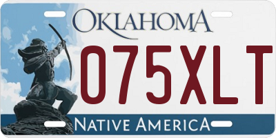 OK license plate 075XLT