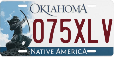 OK license plate 075XLV