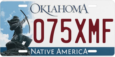 OK license plate 075XMF