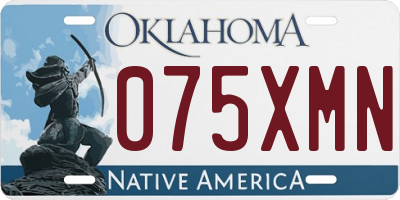 OK license plate 075XMN