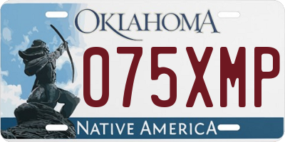 OK license plate 075XMP