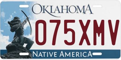 OK license plate 075XMV