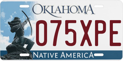 OK license plate 075XPE