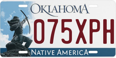OK license plate 075XPH