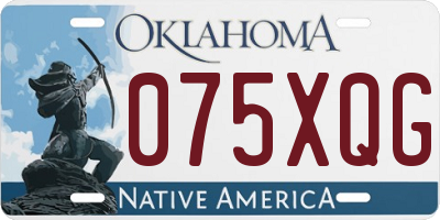 OK license plate 075XQG