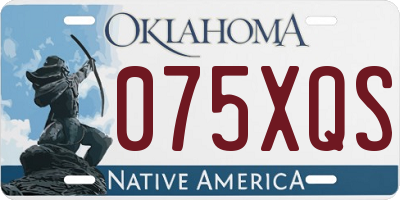 OK license plate 075XQS