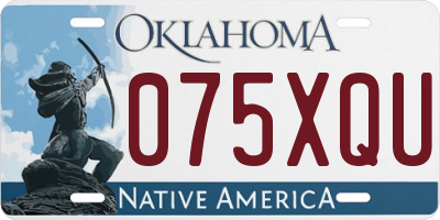 OK license plate 075XQU