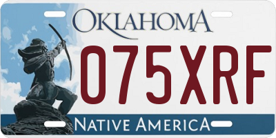 OK license plate 075XRF
