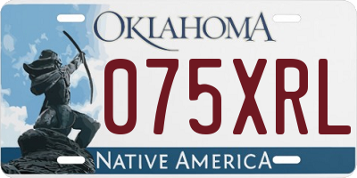 OK license plate 075XRL