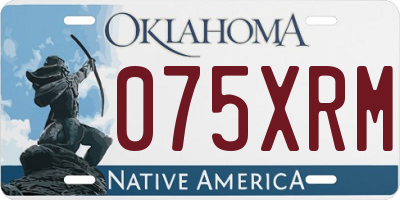 OK license plate 075XRM