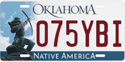 OK license plate 075YBI