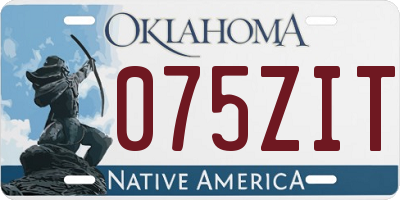 OK license plate 075ZIT