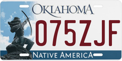 OK license plate 075ZJF