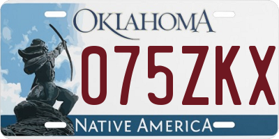 OK license plate 075ZKX