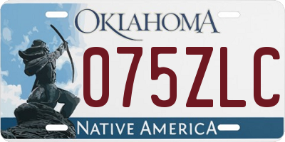 OK license plate 075ZLC