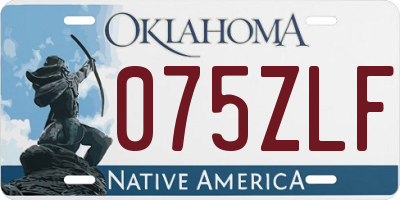 OK license plate 075ZLF