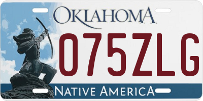 OK license plate 075ZLG
