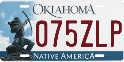 OK license plate 075ZLP