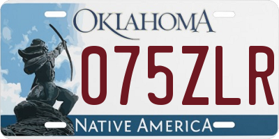 OK license plate 075ZLR