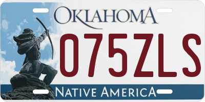 OK license plate 075ZLS