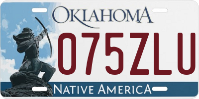 OK license plate 075ZLU