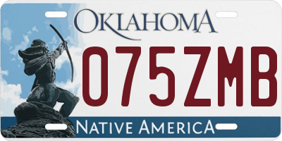 OK license plate 075ZMB