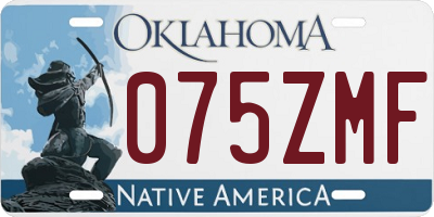 OK license plate 075ZMF