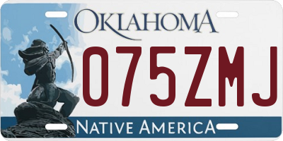 OK license plate 075ZMJ