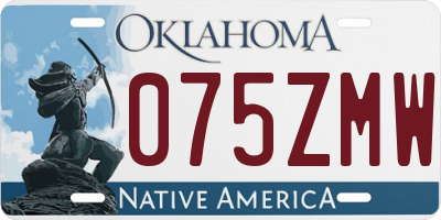 OK license plate 075ZMW
