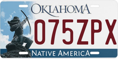 OK license plate 075ZPX