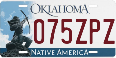 OK license plate 075ZPZ