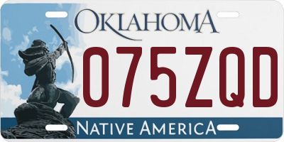 OK license plate 075ZQD