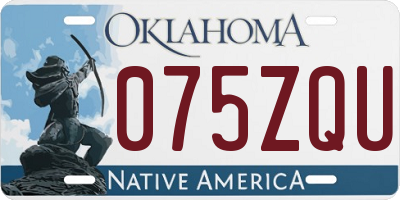 OK license plate 075ZQU