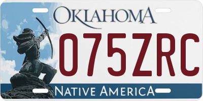 OK license plate 075ZRC