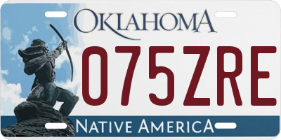 OK license plate 075ZRE