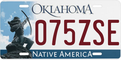 OK license plate 075ZSE